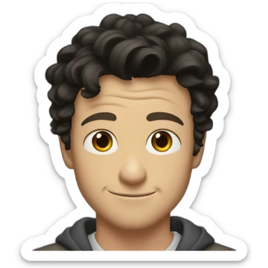 Simon baker hug a black girl brown eyes and short black hair sticker