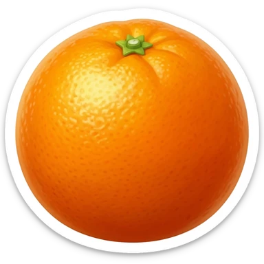 Orange organic sticker