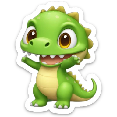 cute dinosaur figure sticker