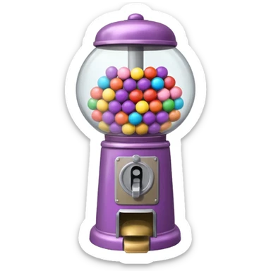 Mauve gumball machine  sticker