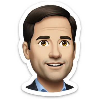 super realistic American politician Marco Rubio sticker