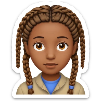 👦🏽 punle trenzas cortas  sticker