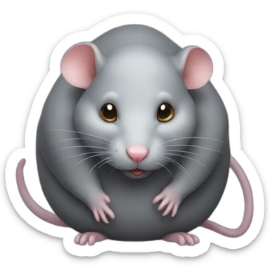 Extremely Obese rat sticker