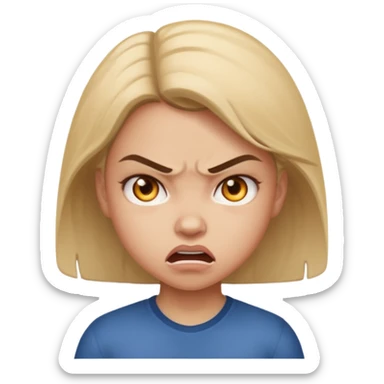 aggressive girl sticker