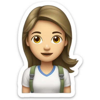 fille fatigué sticker