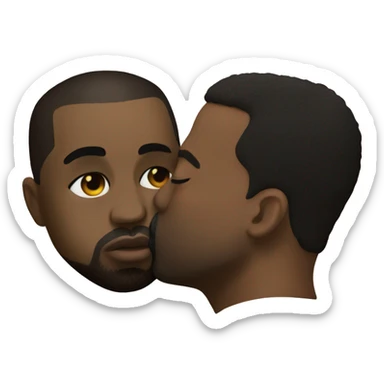 kanye west kissing kanye west sticker