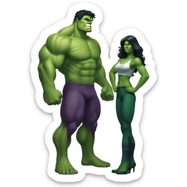 hulk and she hulk sticker