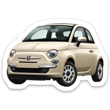 beige fiat 500 2015 sticker