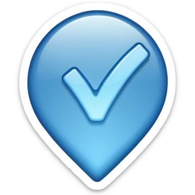 Blue tick mark sticker