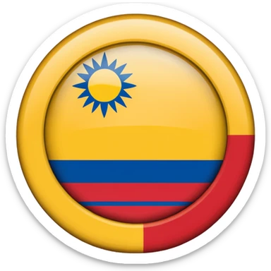 Bandera de colombia circular sticker