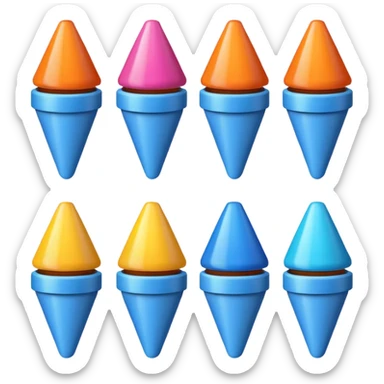 cone caps object sticker