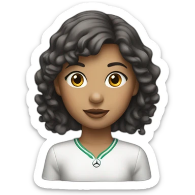 Girl on a Mercedes Benz classe a sticker