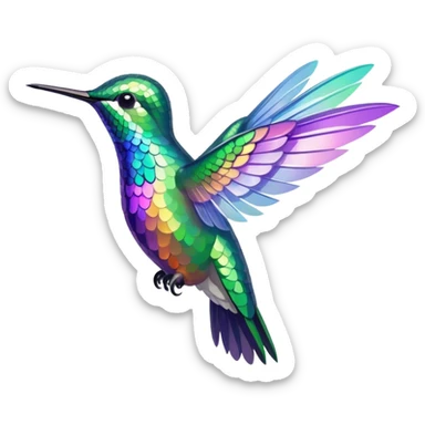 irridescence hummingbird sticker