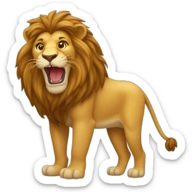 lion qui fait un bisou sticker