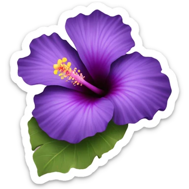 purple hibiscus flower  sticker