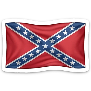  confederate flag emoji that has 13 stars sticker