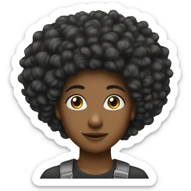Eu sou preto com cabelo afro uso brinco  sticker