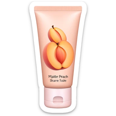 solid color light pinkish peach plain skincare tube sticker
