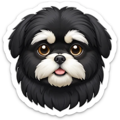 black Shih-Tzu sticker