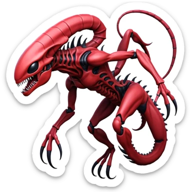 Abstract Venom-Xenomorph-Genesect-ET-hybrid-fantasy-creature sticker