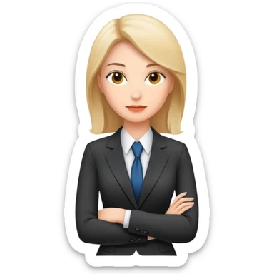 professional businesswoman in a suit sticker
