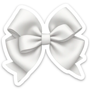 White bow sticker