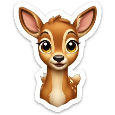 bambi deer sticker