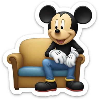 mickey mous says goodbye in tears  sticker