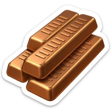 bronze bars, bronze text sticker
