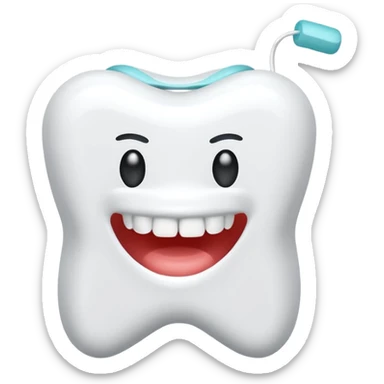 Dental floss sticker