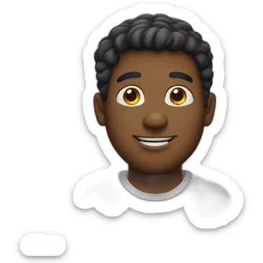 Menino negro sorrindo sticker