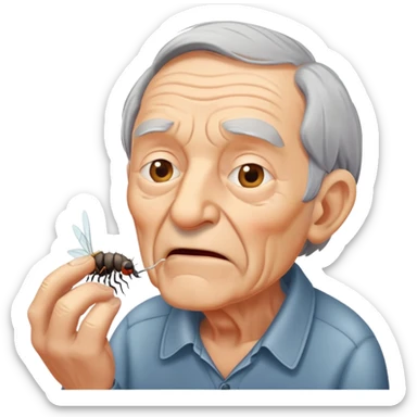 There once was an old man who swallowed a flea sticker