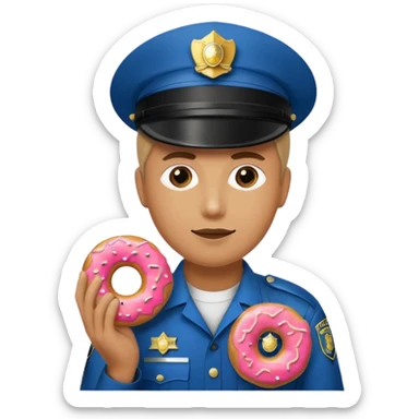 Police officer trooper donut sticker