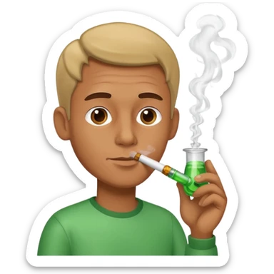 Man smoking bong  sticker