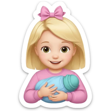 Baby Girl, Different Pose, different outfit, single Baby Girl only. sticker