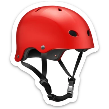 red skater helmet sticker