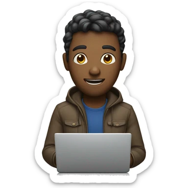 video editor with laptop sticker