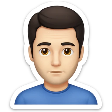 a man with sideburns sticker