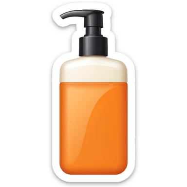 Orange-colored tube type lotion sticker