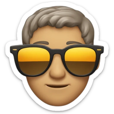 Homme cagoulé lunettes de soleil sticker