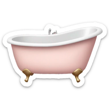 Pale pink bathtub and shower sticker