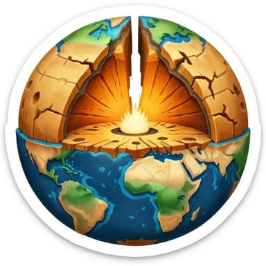 Geography cross section sticker