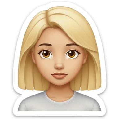 Blonde, coquette, light skin toned girl sticker
