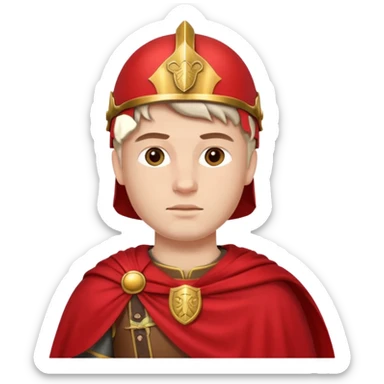 roman soldier with red cape sticker