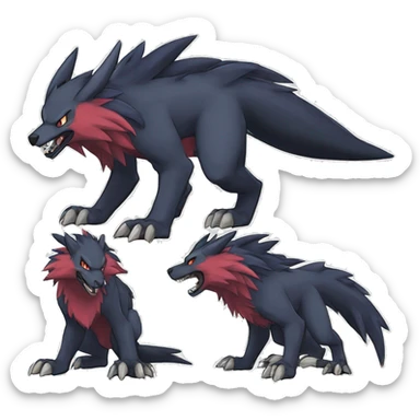  Nargacuga-Zoroark-Lombax-Sergal-Vernid-Fakemon full body sticker