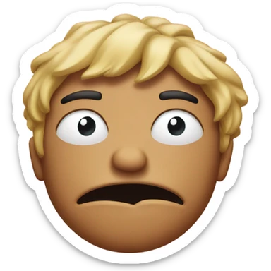 Disgusted face covering eyes  sticker