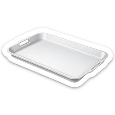 A white styrofoam tray (bandeja de isopor) sticker