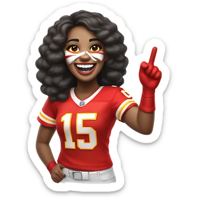 KC chiefs female fan  sticker