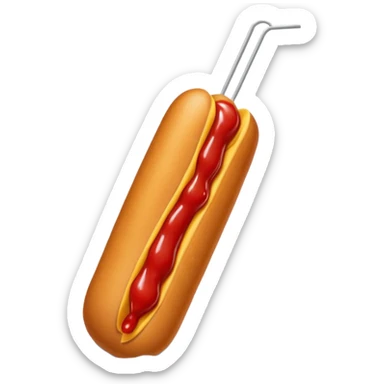 Corndog with ketchup  sticker