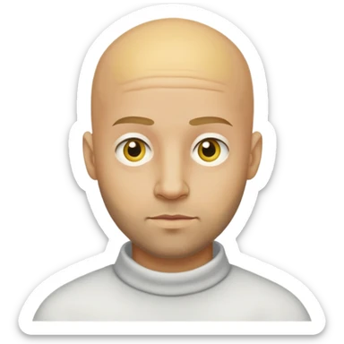 Omar Simpson character with bald yellow head, round eyes, and stubble beard sticker
